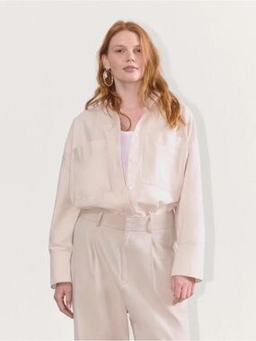 NWT Everlane The Boxy Oxford XS Whisper Pink